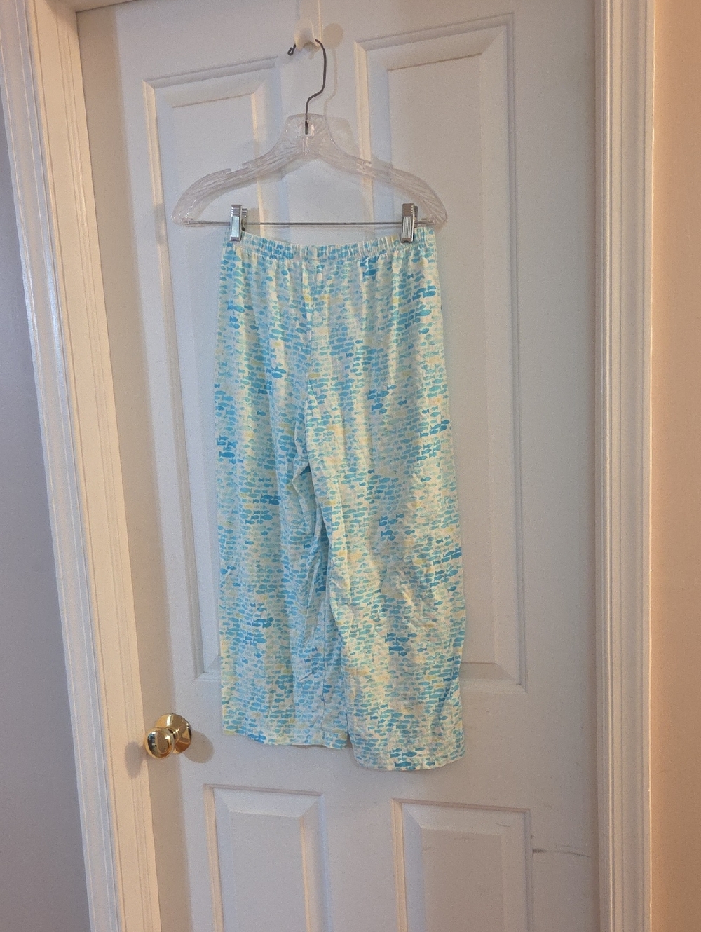 Hue Essentials Teal Blue Fish Pajama Pants - Picture 4 of 4